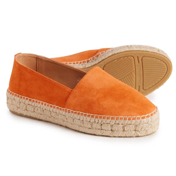 NEW JUTELIA Made in Spain Espadrilles - SuedeFor WomenOrange 563sn